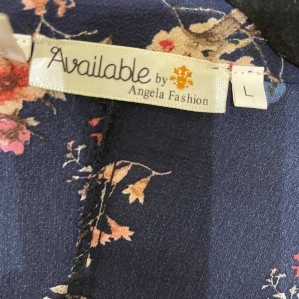 Available brand floral Navy open front jacket - Picture 4 of 4